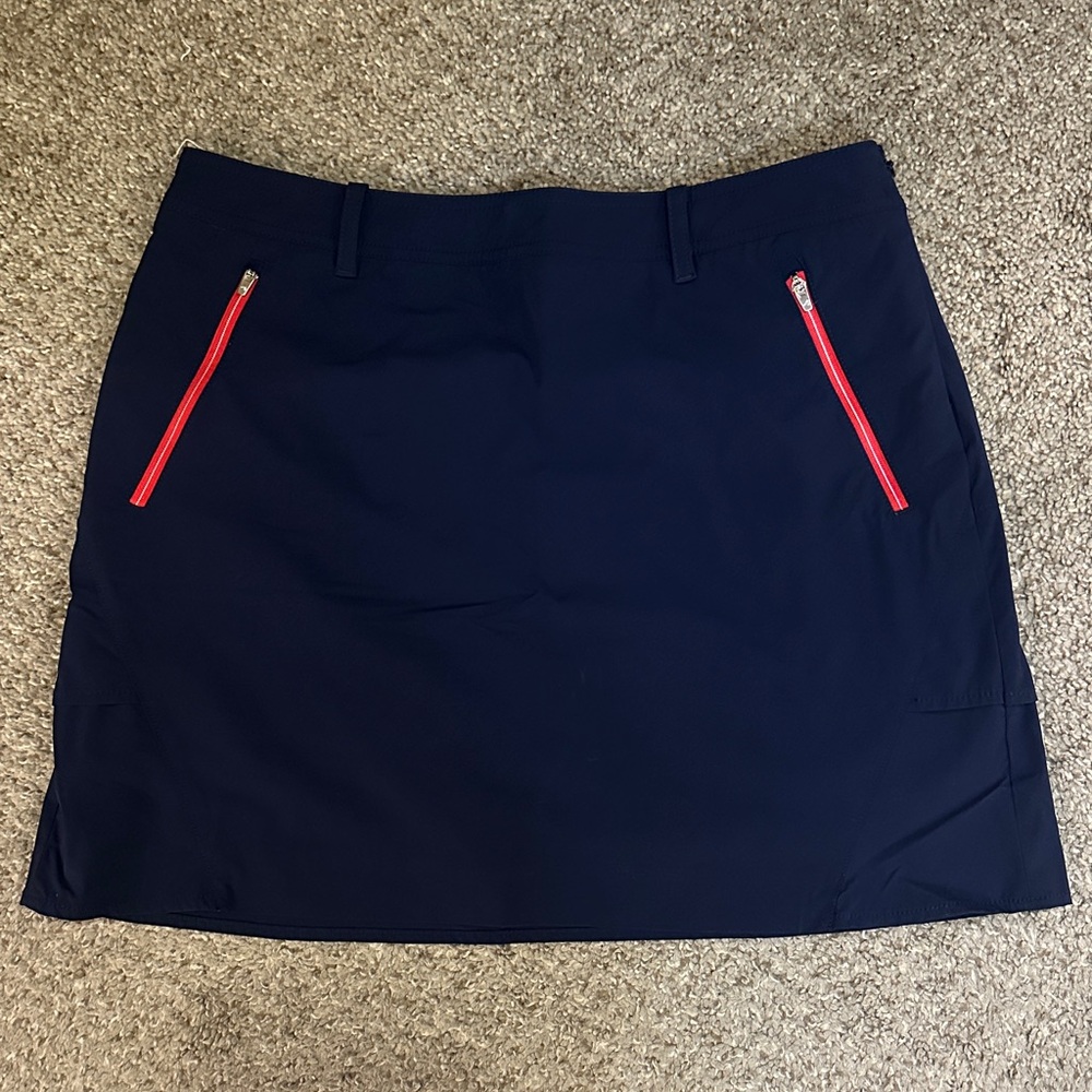 Louis Castel Navy Golf Skort Skirt Built-In Shorts Athletic Tennis Skirt Sporty